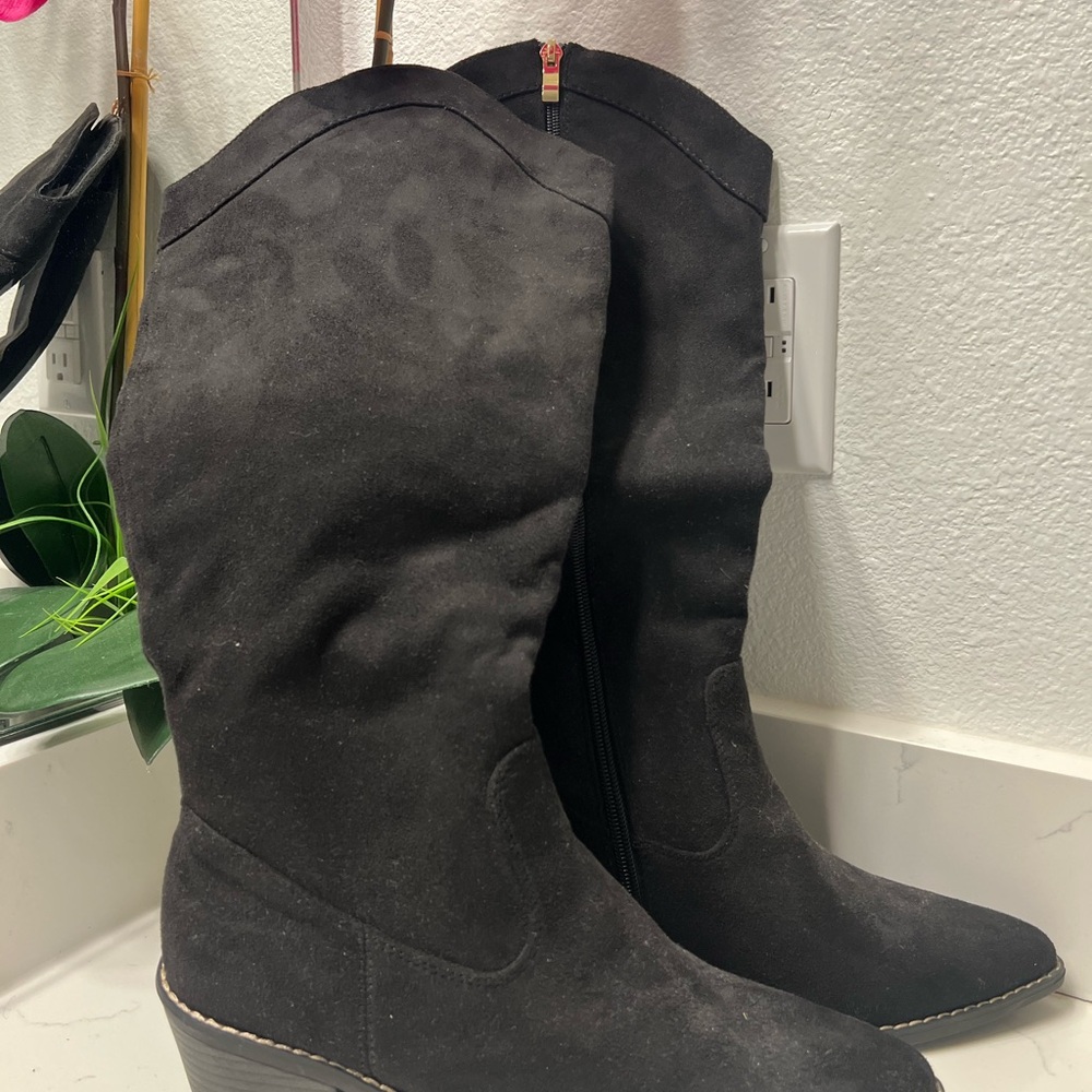 Black Suede Women's Boots